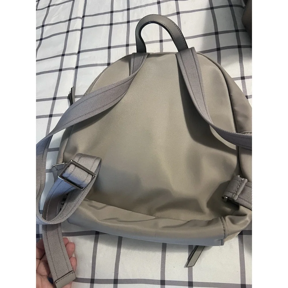 Kate Spade New York Dawn Medium Backpack Soft Taupe Gray w/ Front Pocket